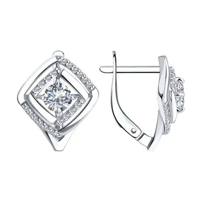 серьги из серебро