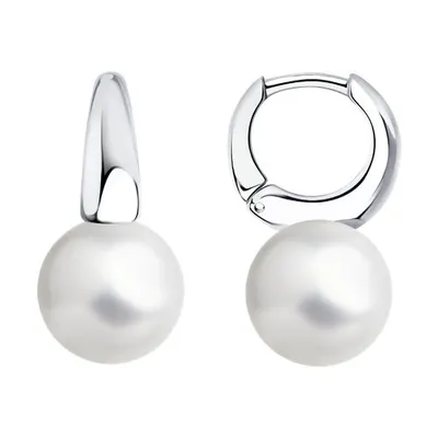 Серьги из серебра с жемчугом из серебро