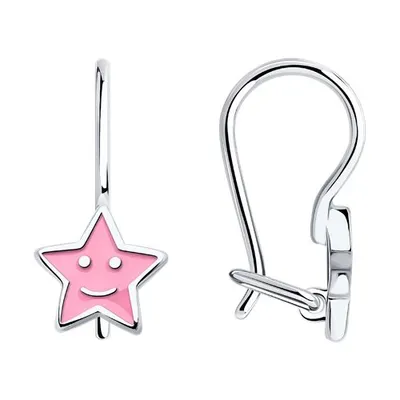 Серьги из серебра с эмалью из серебро