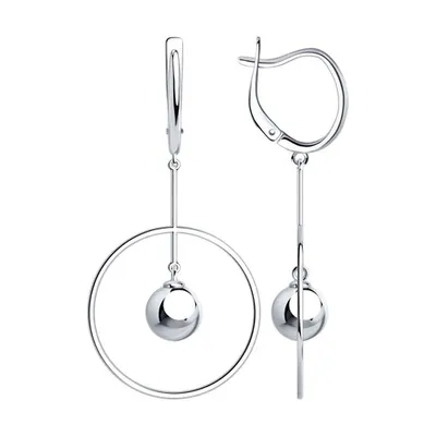 Серьги из серебра из серебро