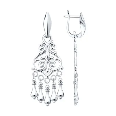 Серьги из серебра из серебро