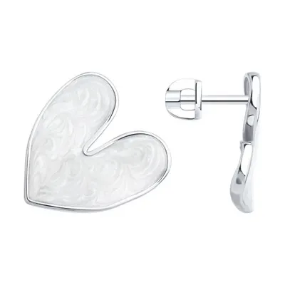 Серьги из серебра с эмалью из серебро