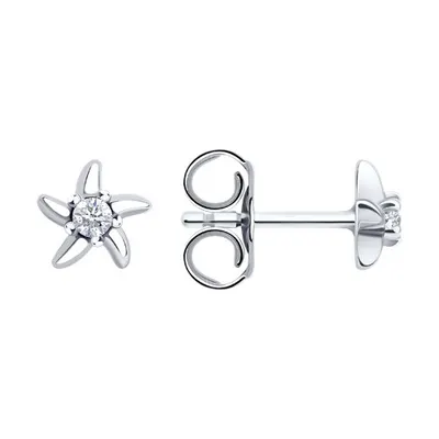 cерьга из серебро