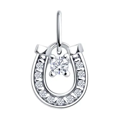 Подвеска из серебра с фианитами из серебро