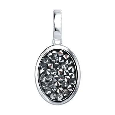 Подвеска из серебра с кристальной тканью из серебро