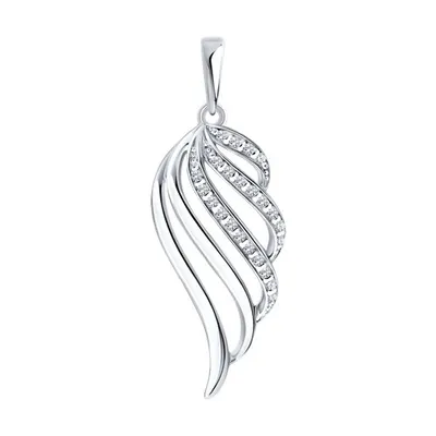 Подвеска из серебра с фианитами из серебро