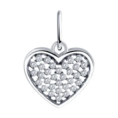 Подвеска из серебра с фианитами из серебро