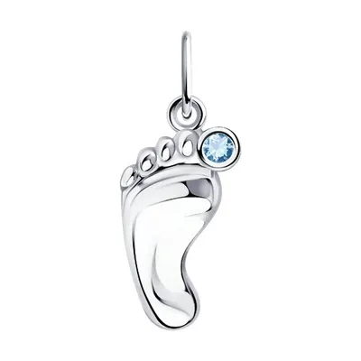 Подвеска из серебра с фианитом из серебро