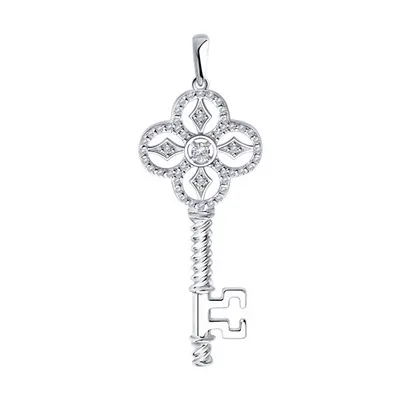 Подвеска из серебра с фианитами из серебро