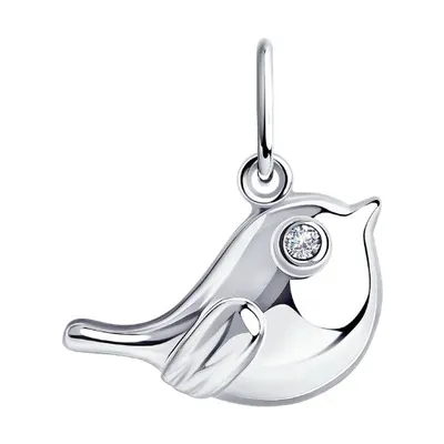 Подвеска из серебра с фианитом из серебро