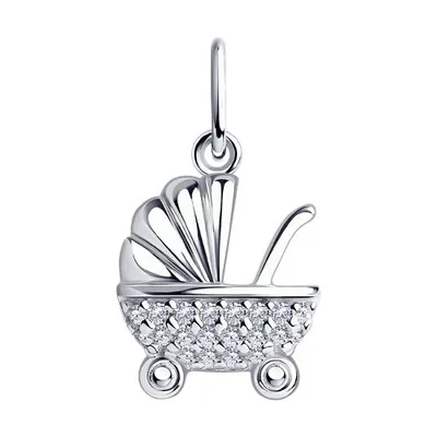 Подвеска из серебра с фианитами из серебро