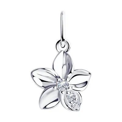 Подвеска из серебра с фианитами из серебро