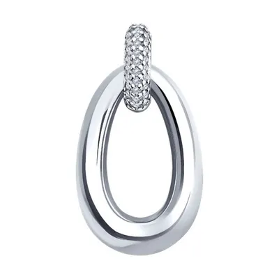 Подвеска из серебра с фианитами из серебро