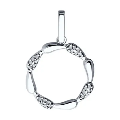 Подвеска из серебра с фианитами из серебро