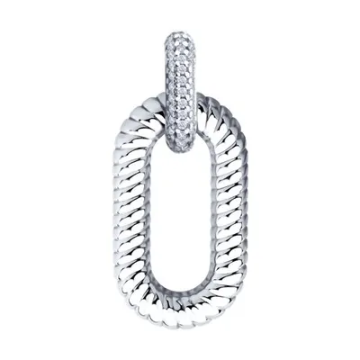 Подвеска из серебра с фианитами из серебро