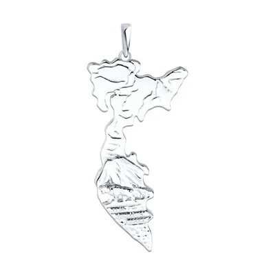 Подвеска из серебра "п.о. Камчатка" из серебро