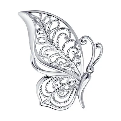 Брошь из серебра из серебро