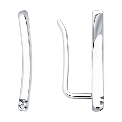 Серьги из серебра с бриллиантами из серебро