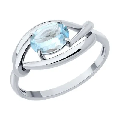 Кольцо из серебра с топазом из серебро