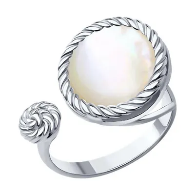 Кольцо из серебра с перламутром из серебро