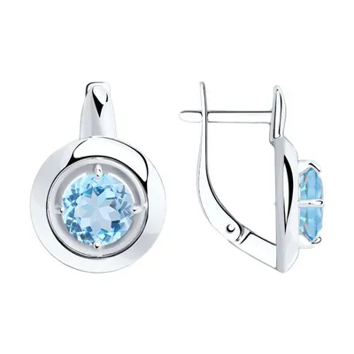 серьги из серебро