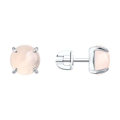 Серьги из серебра с кварцами из серебро