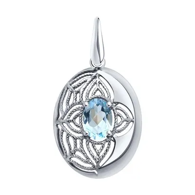 Подвеска из серебра с топазом из серебро