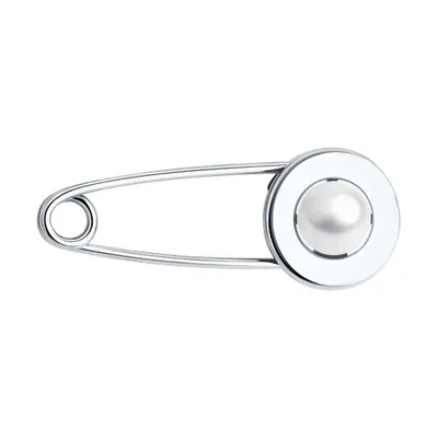 Брошь из серебра с жемчугом из серебро