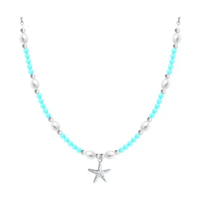 Колье из серебра с полудрагоценными вставками из серебро