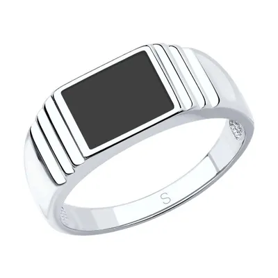 Печатка из серебра с эмалью из серебро