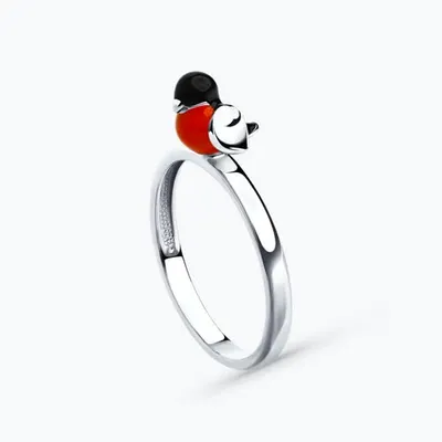 Кольцо из серебра с эмалью из серебро