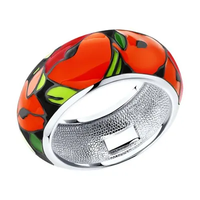 Кольцо из серебра с эмалью из серебро