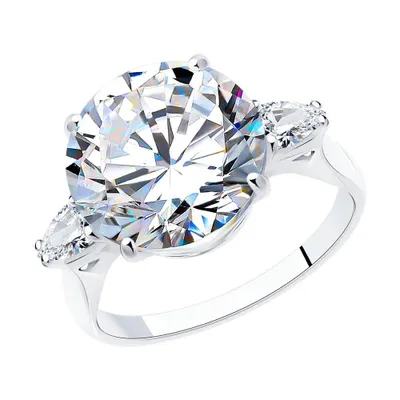 Кольцо из серебра с фианитами из серебро