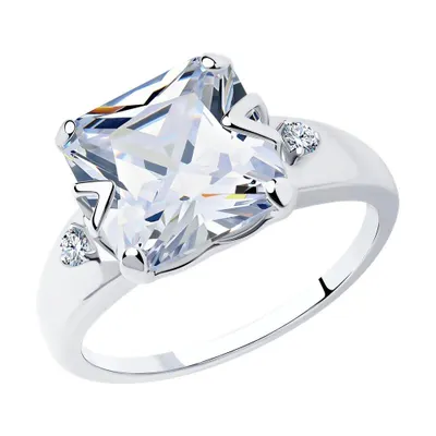 Кольцо из серебра с фианитами из серебро