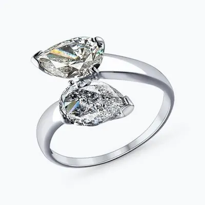 Кольцо из серебра с фианитами из серебро