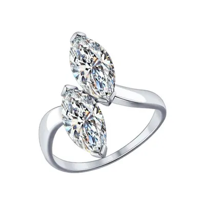 Кольцо из серебра с фианитами из серебро