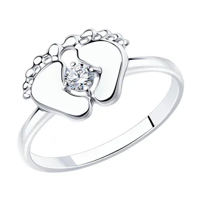 Кольцо из серебра с фианитом из серебро