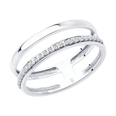 Кольцо из серебра с фианитами из серебро