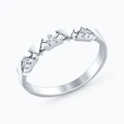 Кольцо из серебра с фианитами из серебро