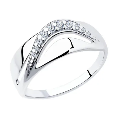 Кольцо из серебра с фианитами из серебро