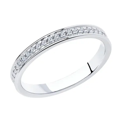 Кольцо из серебра с фианитами из серебро