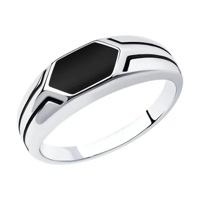 Кольцо из серебра с эмалью из серебро