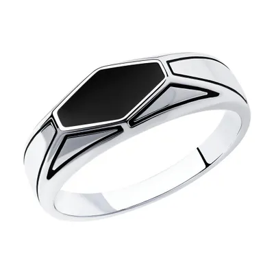 Кольцо из серебра с эмалью из серебро