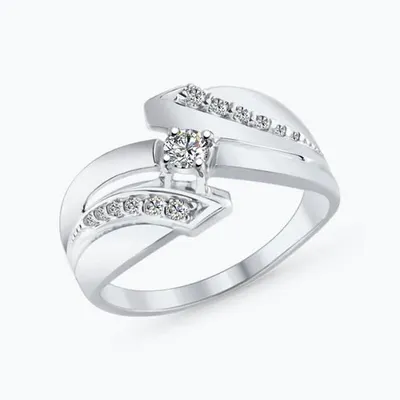 Кольцо из серебра с фианитами из серебро