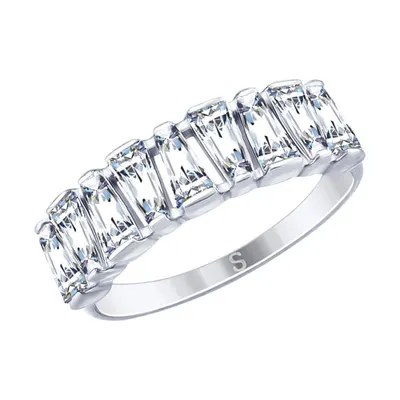 Кольцо из серебра с фианитами из серебро