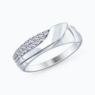 Кольцо из серебра с фианитами из серебро