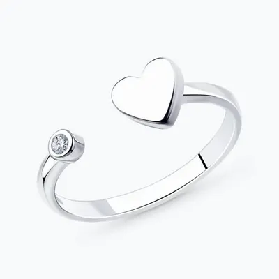 Кольцо из серебра с фианитом из серебро