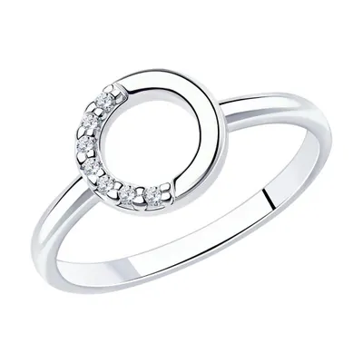 Кольцо из серебра с фианитами из серебро