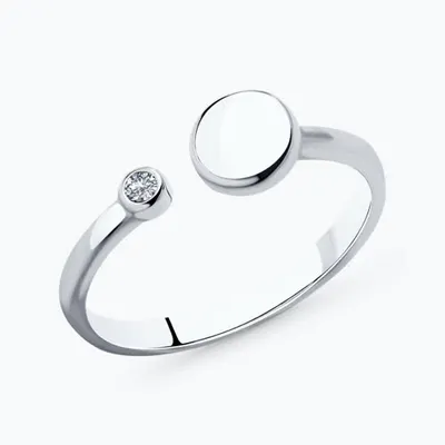 Кольцо из серебра с фианитом из серебро