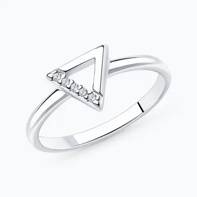 Кольцо из серебра с фианитами из серебро